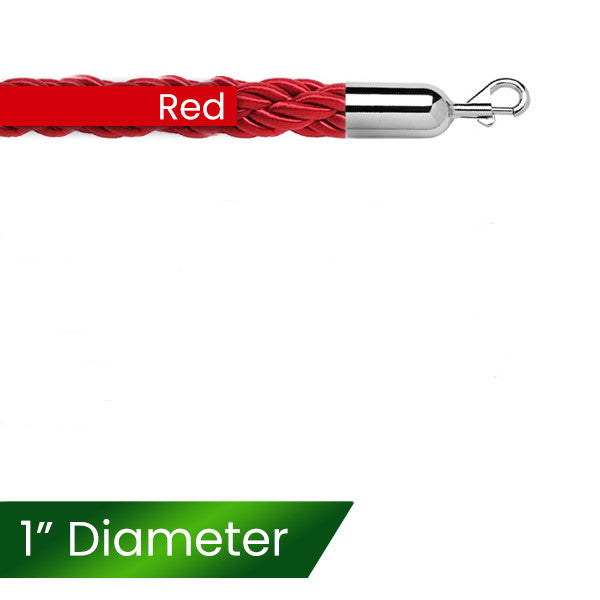 1" Braided Stanchion Ropes 6 or 8 Foot