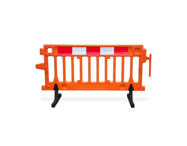 Plastic Crowd Control Barriers | Orange CrowdPro Reflective